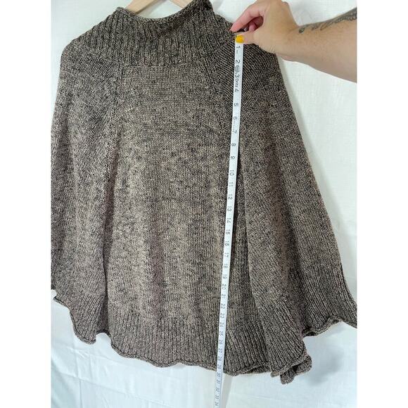 SOFT SURROUNDINGS Knit Poncho Cape Size L/XL Wrap Marled Cozy Lagenlook Hygge - Picture 11 of 12